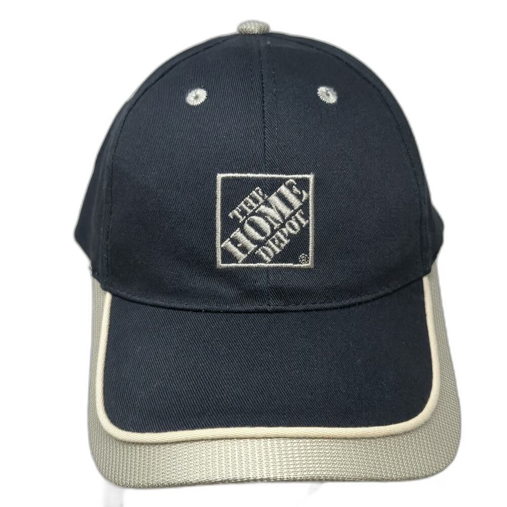 BDA Baseball Cap Black Silver One Size Home Depot Embroidered Adjustable Hat